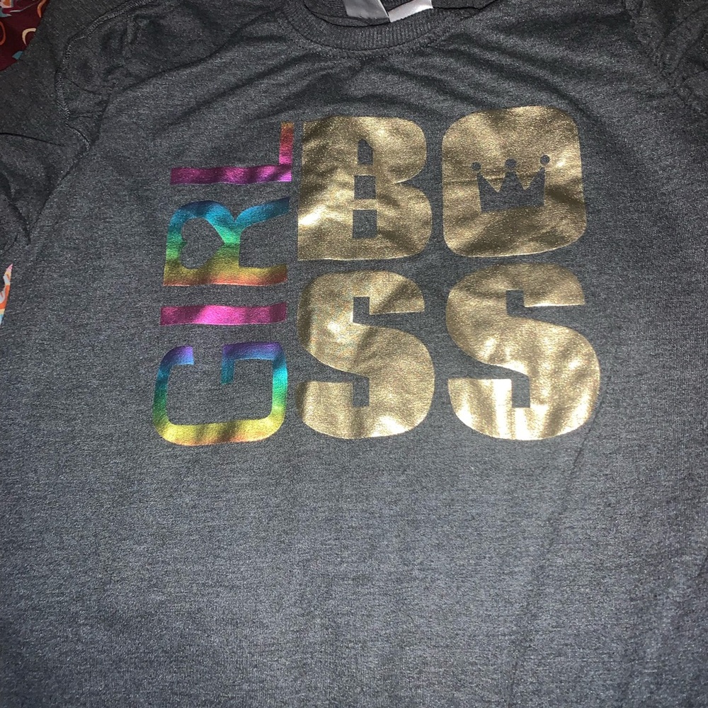 Colorful Girl Boss Graphic Tee for Kids